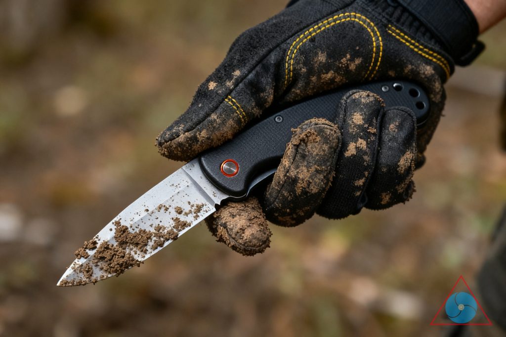 Pocket Knife Covered In Mud