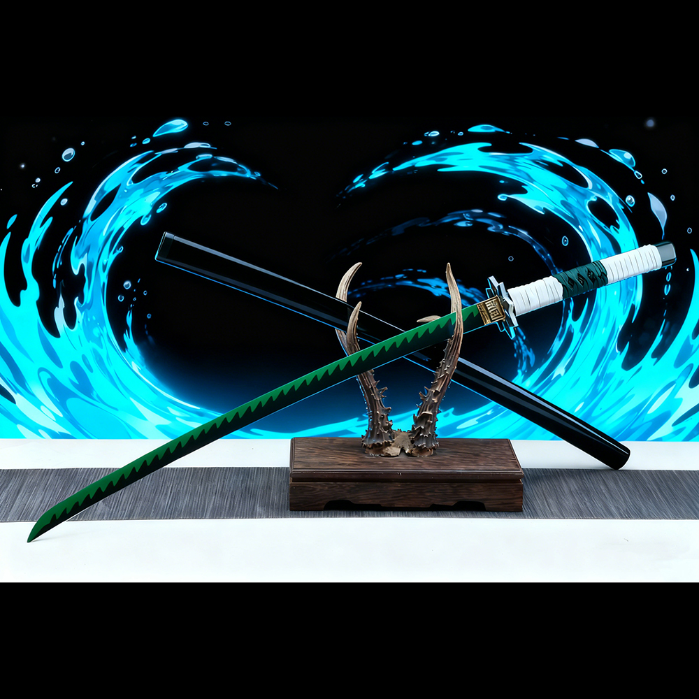 Demon Slayer Sanemi Green Nichirin Light-Up Katana - Image 4