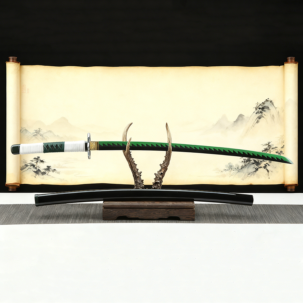 Demon Slayer Sanemi Green Nichirin Light-Up Katana - Image 3
